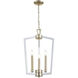 Lizabeth 3 Light 16 inch Matte White/Modern Gold Indoor Pendant Ceiling Light